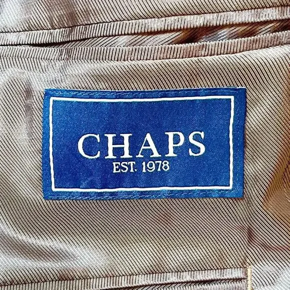 Chaps 44R Camel Wool Silk Cashmere Blazer Jacket – Classic Fit - Picture 2 of 6